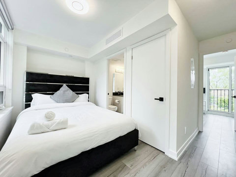 Spacious bedroom with plenty of natural light.