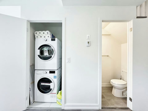 Washer and dryer view.