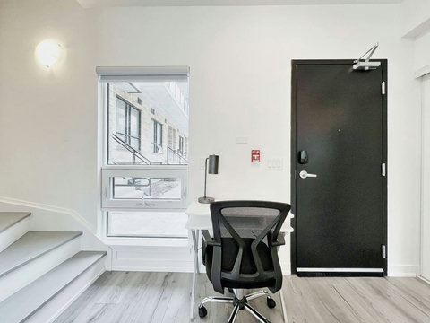 Work space with clear outside view.