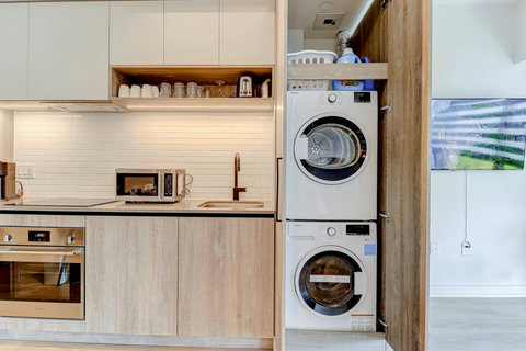 In-suite laundry for your convenience during your stay.”