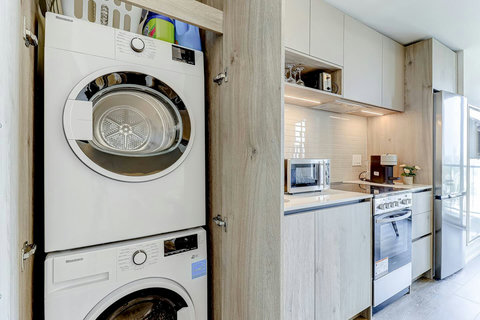 In-suite washer and dryer for your convenience during longer stays.