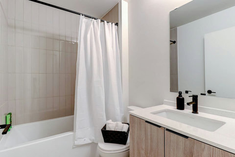 Clean and bright bathroom designed for comfort and convenience