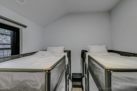 Fun and comfy bunk room perfect for families or friends.