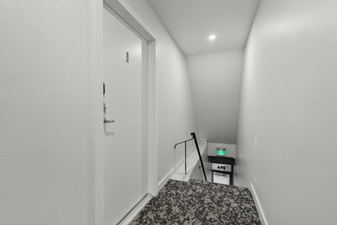 Simple and well-lit hallway designed for easy movement