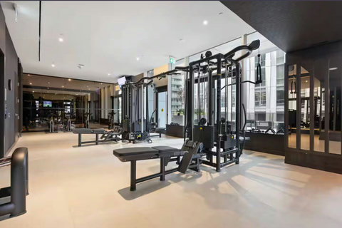 Stay active with full access to the building’s modern fitness center