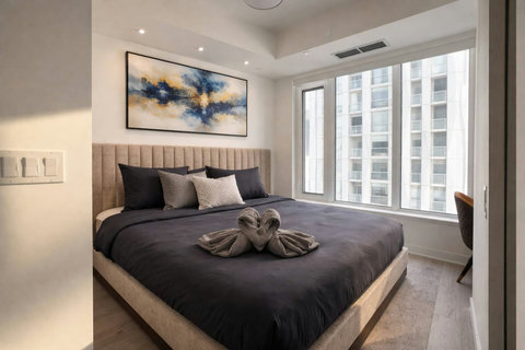 Comfortable bedroom with a calm atmosphere