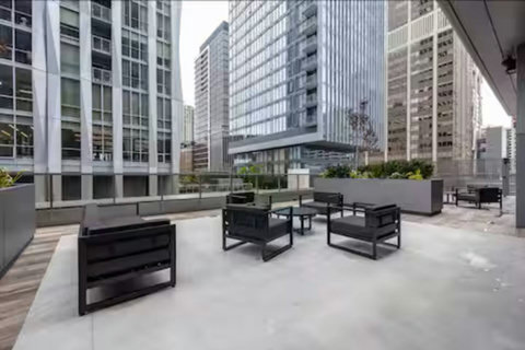 Patio space paired with a stunning outdoor backdrop