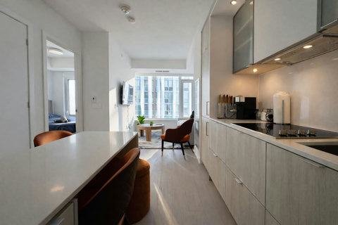 Clean and functional kitchen with everything you need.