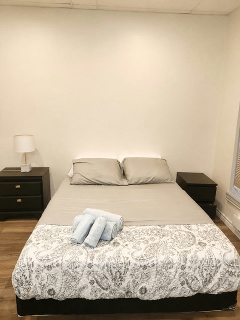 A cozy and inviting bedroom designed for a peaceful, restful night’s sleep.