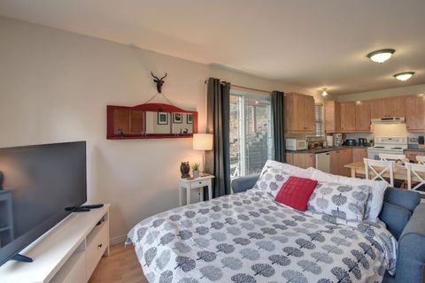 It is a beautiful house on a private road. Everything was very clean and organized. It has a nice hot tub, a good sofa, a big and nice TV. The kitchen is very well equipped. There is a convenience store 3 min in car away. Communication was very fast.