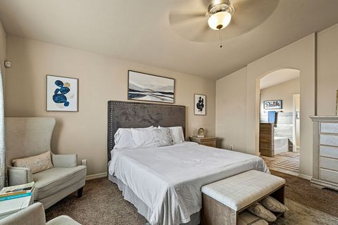 Main King Bedroom with a full bathroom and TV 