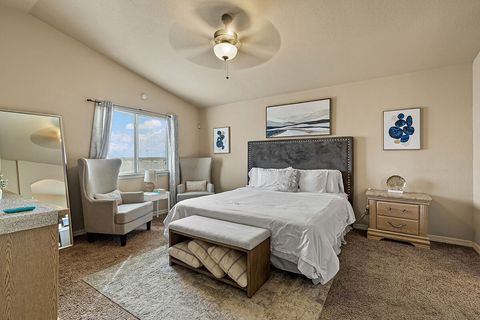 Main King Bedroom with a full bathroom and TV 