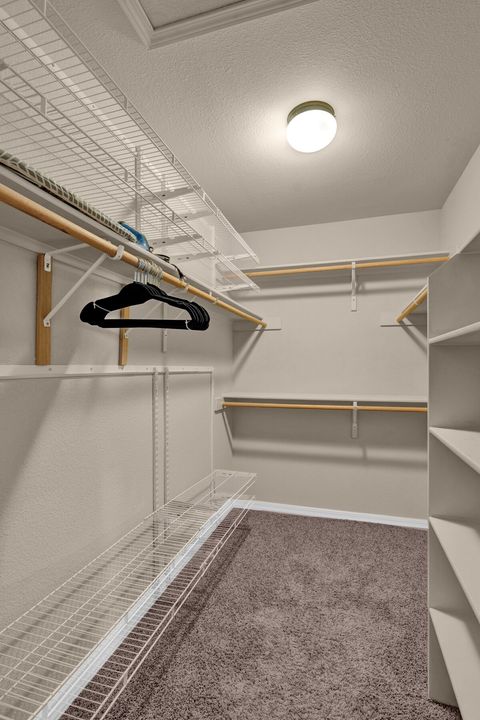 Large walk-in closet 
