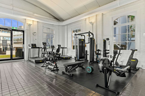 The well-equipped gym makes working out whilst on holiday easy.