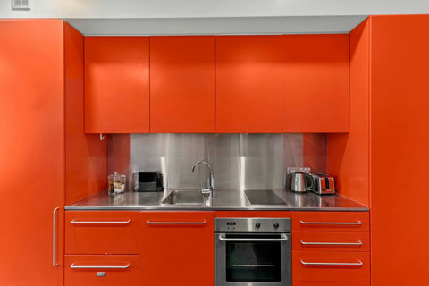 The kitchen has everything you need to create delicious meals and there is plenty of storage for your groceries.