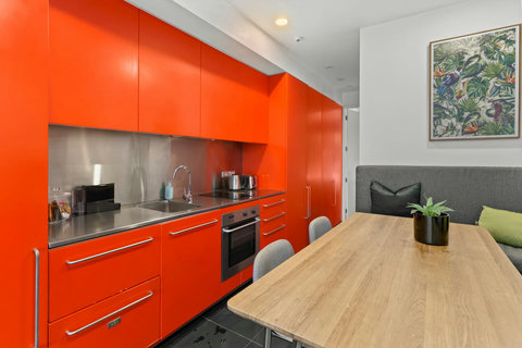 The kitchen and dining room are well laid out so you can be cooking and entertaining at the same time.