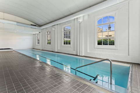 Enjoy the shared heated swimming pool in any weather.
