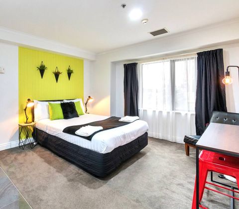 Bright, light and airy with in-room, self-controlled air conditioning