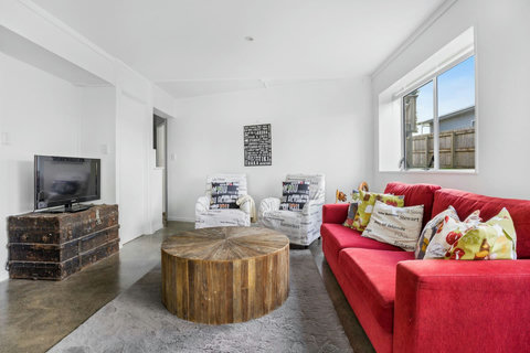 There is plenty of natural light that streams into the living space through the double window.