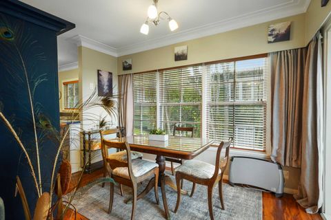 The dining space is light and bright.