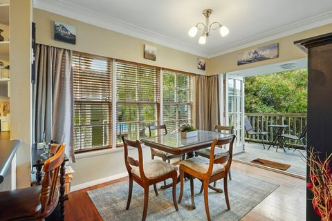 There is a formal dining space and a breakfast bar for morning coffee or informal meals.