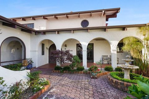 The central courtyard with patio and water feature.