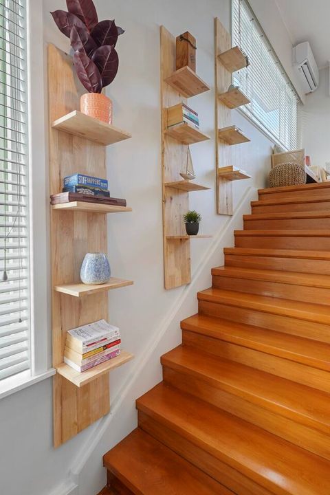 The floating shelves are a brilliant feature.