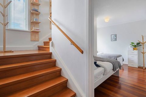 The downstairs bedrooms with twin king singles.