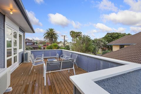 The upstairs outdoor living area.