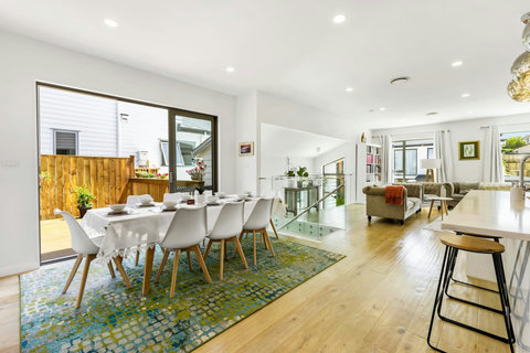 You can open the patio bi-fold doors for that indoor/outdoor flow.