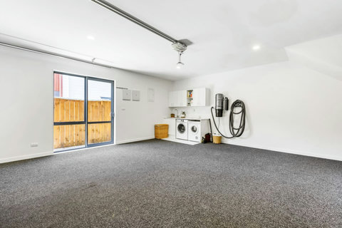 There is garage parking for up to two cars.