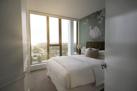 Restful bedrooms with fabulous views through the floor to ceiling windows.