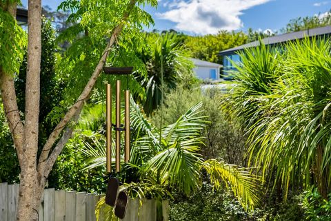 There is a lovely garden that you can enjoy complete with windchime.