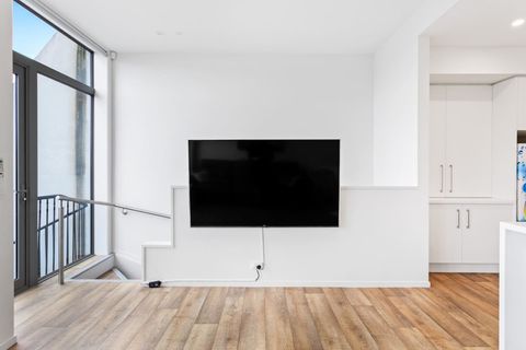 There is a large flat-screen tv for you to use and enjoy.