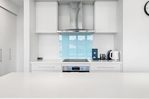 This kitchen is easy to use and enjoy.