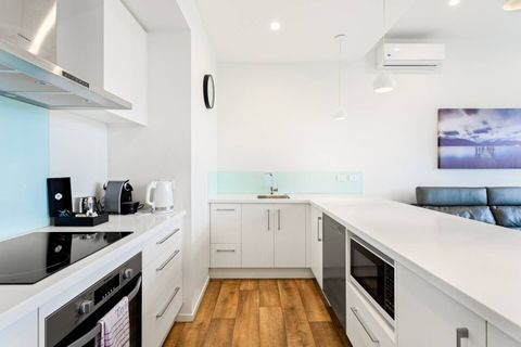 There is an induction cooktop with an extractor fan, microwave, and dishwasher. We provide complimentary coffee, teas, and drinking chocolate.