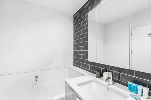 The family bathroom comes with a bath tub and separate shower.