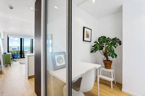 There is a desk in a separate work space if you need to do work or study.