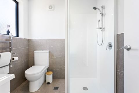 There is a good-sized bathroom.