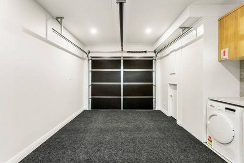 The inside of the garage.