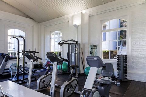 Gym in the shared area with heaps of work-out options.