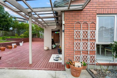 Pass by the home owners living quarters to get around to the unit.