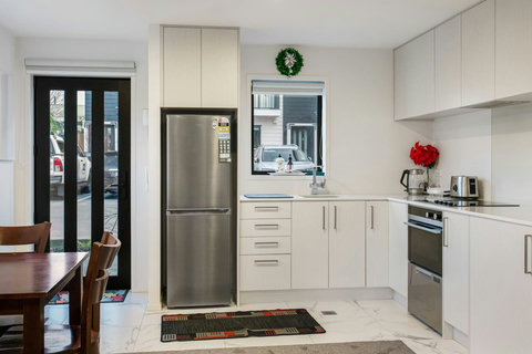 There is plenty of storage in the kitchen if you are staying for a longer time.