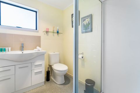 There is plenty of space in the bathroom to get ready for a day out exploring.