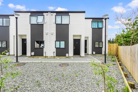 This modern townhouse is situated amongst other townhouses the same.