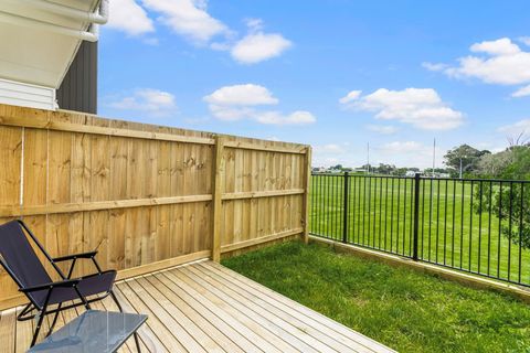 The lovely backyard overlooks Sturges park.
