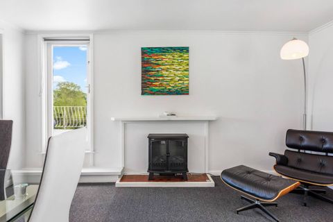 The house is decorated with contemporary art and furnishings.