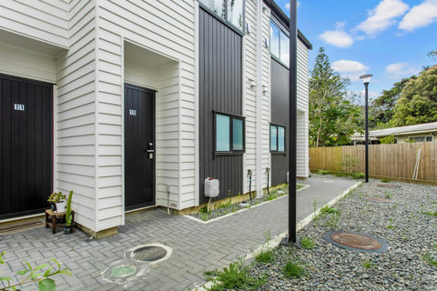 Own front entrance into the townhouse.