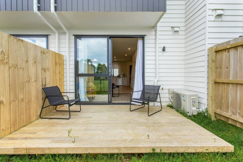 Lovely deck area with outdoor seating, enjoy the long summer days.