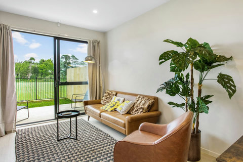 Comfy seating in the living area where you can spread out.